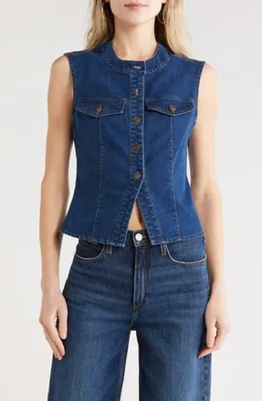 Vigoss Denim Vest in Rinse at Nordstrom Rack, Size Medium
