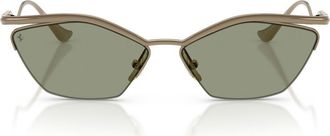 Ferrari 59mm Cat Eye Sunglasses in Gold Shiny /Dark Green at Nordstrom
