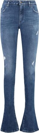 Dolce & Gabbana Denim Flared Mid Rise Jeans