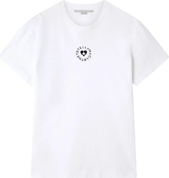 Stella McCartney Iconic Mini Heart T-shirt - Dames - T-shirts - Wit - XS - Katoen - Tops