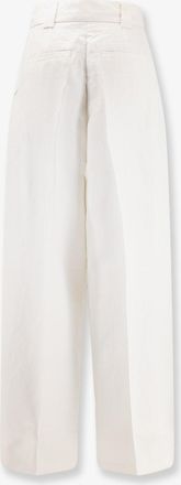Closed Womens Trousers Wendlyn White Linen-Blend