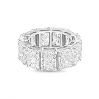 Diana M. Jewels 14kt white gold 2.00cts radiant lab grown diamond eternity band