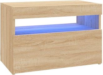 vidaXL Vidaxl - Mueble de tv con luces led roble Sonoma 60x35x40 cm