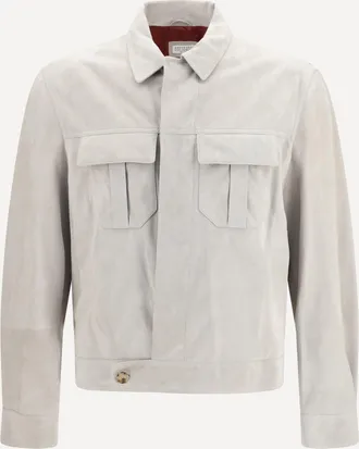 Brunello Cucinelli Giacca in camoscio Man L