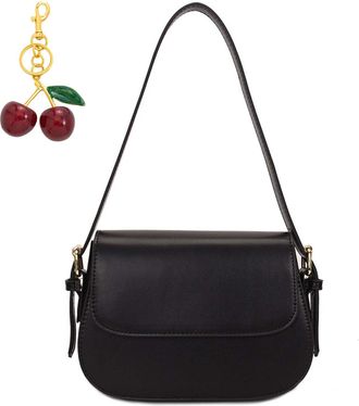 Generic Womens Lightweight Shoulder Bags Cute Hobo Tote Bag Ladies Chic Handbags Purses with Keychain - Gift for Christmas, Birthday and Anniversary (Black,22