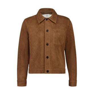 Ami Jassen, Heren, Bruin, L, Leather Jassen