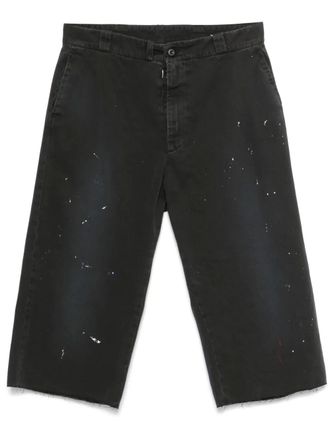 Maison Margiela paint splatter-detail shorts - Black