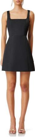 Elliatt Amelie Square Neck Duchesse Satin Cocktail Minidress in Black at Nordstrom Rack, Size Xx-Large