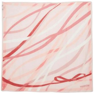 Valentino Pre-owned Scarves, female, Pink, Size: ONE SIZE Pre-owned Silk scarves