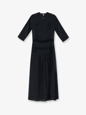 Isabel Marant Womens Dress Pamena Viscose-Linen Black