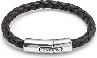 UNOde50 Twisted Leather Silver Clasp Bracelet