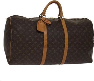 Louis Vuitton Pre-owned Canvas travel-bags - Dames - Vintage Weekendtas - Bruin - ONE Size - Leer - Vintage