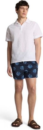 Onia Cotton Linen Pop Over Polo Tee in White at Nordstrom, Size X-Large S