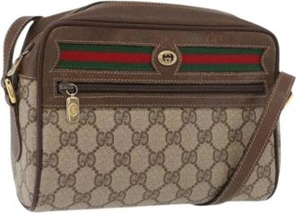 Gucci Pre-owned Cross Body Bags, female, Beige, Size: ONE SIZE Pre-owned Vintage GG Canvas Shoulder Bag