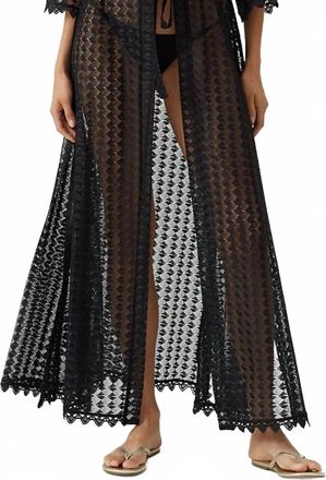 Melissa Odabash Tali Kaftan Maxi Open-Front Coverup In Black