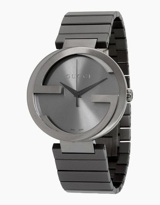 Gucci Mens Gucci YA133210 Interlocking Grey Dial Mens Watch