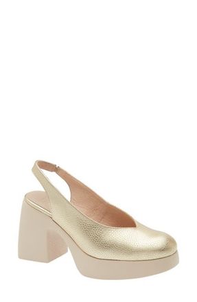 Wonders Platform Slingback Pump in Max Platino at Nordstrom, Size 9.5-10Us