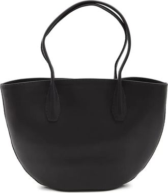 The Row Alger leather tote bag - Black