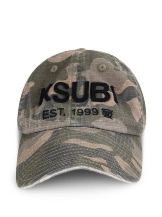 Ksubi camouflage appliqu&eacute; logo cap - Green