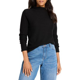 Nic+Zoe Pixel Mock Neck Sweater in Black Onyx at Nordstrom Rack, Size X-Small