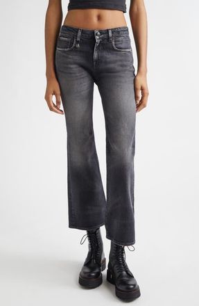 R13 Joan Kick Flare Jeans in Essex Black Stretch at Nordstrom, Size 27
