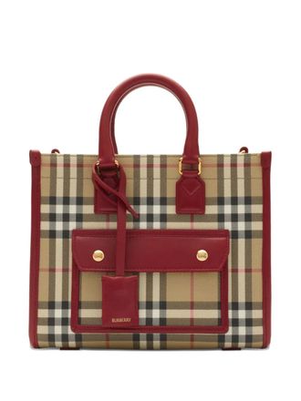 Burberry press-stud-fastening tote bag - women - Cotton/Polyester/Polyurethane/Cotton - One Size - Neutrals