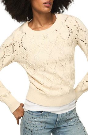 Lucky Brand Open Stitch Sweater in Tofu at Nordstrom, Size X-Large