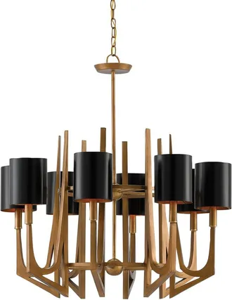 Currey & Company Umberto 32In Brass 8-Light Chandelier