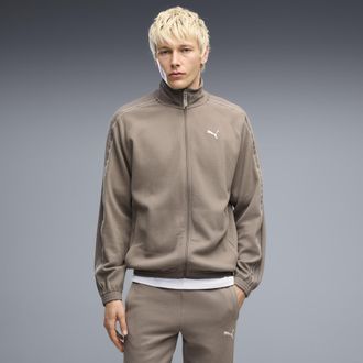 Puma Giacca sportiva con zip PUMA Class dal taglio morbido da uomo, Abbigliamento, Beige, XXL
