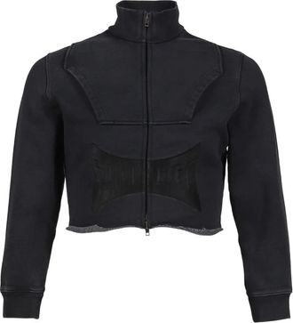 VETEMENTS Upside-down Logo Zip-up Hoodie - Dames - Vesten met rits - Zwart - S - Hoodies & sweatvesten
