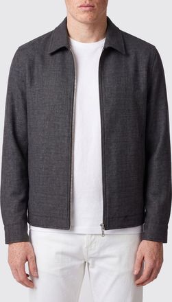 BRIGLIA 1949 Giacca camicia in pura lana con colletto classico e zip