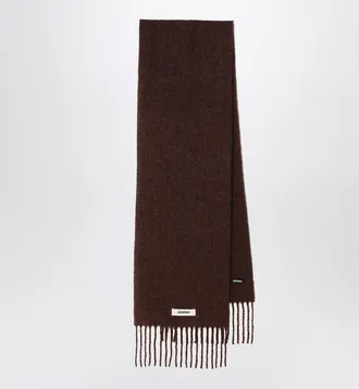 Jacquemus Brown scarf in alpaca and mohair