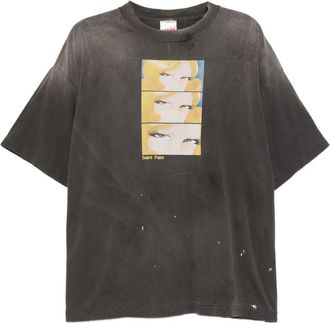 Le Mont St Michel T-shirt con grafica - Grigio