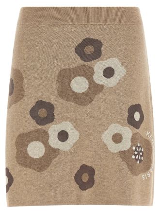 Kenzo Beige Wool Long Womens Skirt