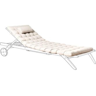 Beliani Beliani - Coj&iacute;n Para Tumbona Con Reposacabezas Resistente A Los Rayos Uv Beige Claro Cesana