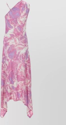 Versace Jeans Couture midi dress abstract pattern asymmetric neckline