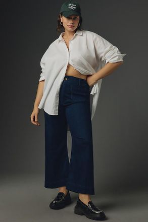 Maeve The Colette Crop High-Rise Wide-Leg Jeans by Maeve