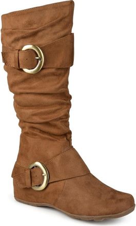 Journee Collection JOURNEE Jester Side Buckle Tall Boot in Camel at Nordstrom Rack, Size 9.5 Regular Calf