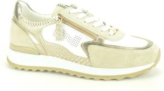 Nathan-Baume Beige Runner Combi Stijlvolle Sneakers - Dames - Sneakers - Beige - 41 EU - Schoenen