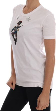 Dolce & Gabbana Womens White Cotton Fairy Tale T-Shirt