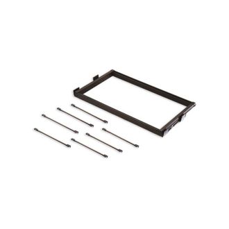 Emuca Emuca Kit De 7 Varillas Pantalonero Y Bastidor De Gu&iacute;as Para Armarios Moka, Cierre Suave, Regulable, M&oacute;dulo 600mm, Aluminio Y Acero, Color Moka