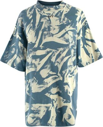 Off-white Off-White Tie-Dye Cotton Mockneck Tee Size S