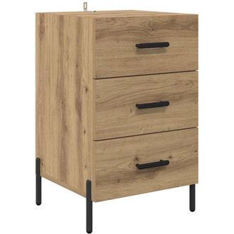 vidaXL Bedside Cabinet Artisan oak 40 x 40 x 66 cm Engineered wood vidaXL