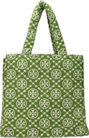 Tory Burch Green Cotton-Like Shoulder Womens Bag