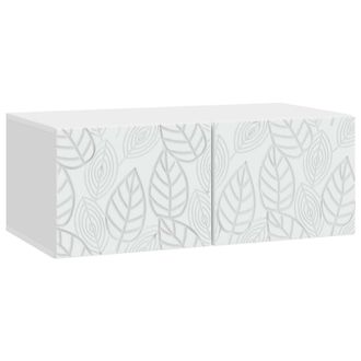 vidaXL Mueble De Tv De Pared 59,5 X 31 Cm Blanco Madera De Ingenier&iacute;a Vidaxl