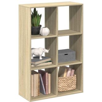 vidaXL Room Divider Bookcase Sonoma Oak 69.5x29x103.5 cm Engineered Wood Vidaxl