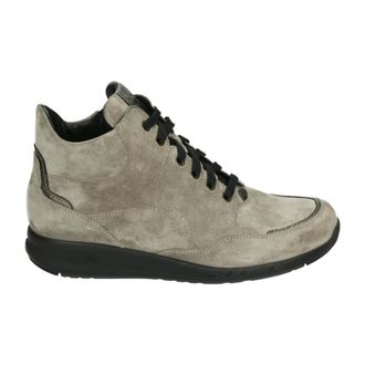 Durea Schoenen, Dames, Grijs, 41 EU, Suède, Sportieve Mid-Top Grijze Suède Sneakers