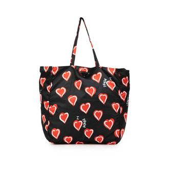 Prada Pre-owned Tote Bags, female, Black, Size: ONE SIZE Pre-owned Printed Nylon Tote Bag with Double Top Handles for Everyday Use