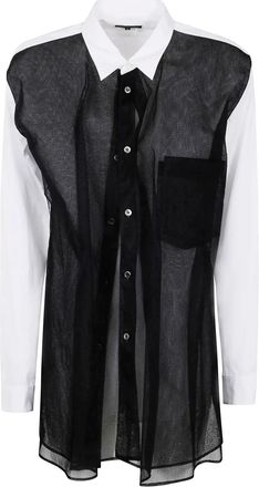 Comme Des Gar&ccedil;ons Shorts con design a strati - Bianco