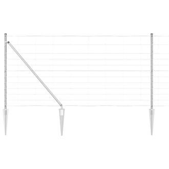 Berkfield Home Field Fence 1.2x25 m Galvanised Steel in Silver